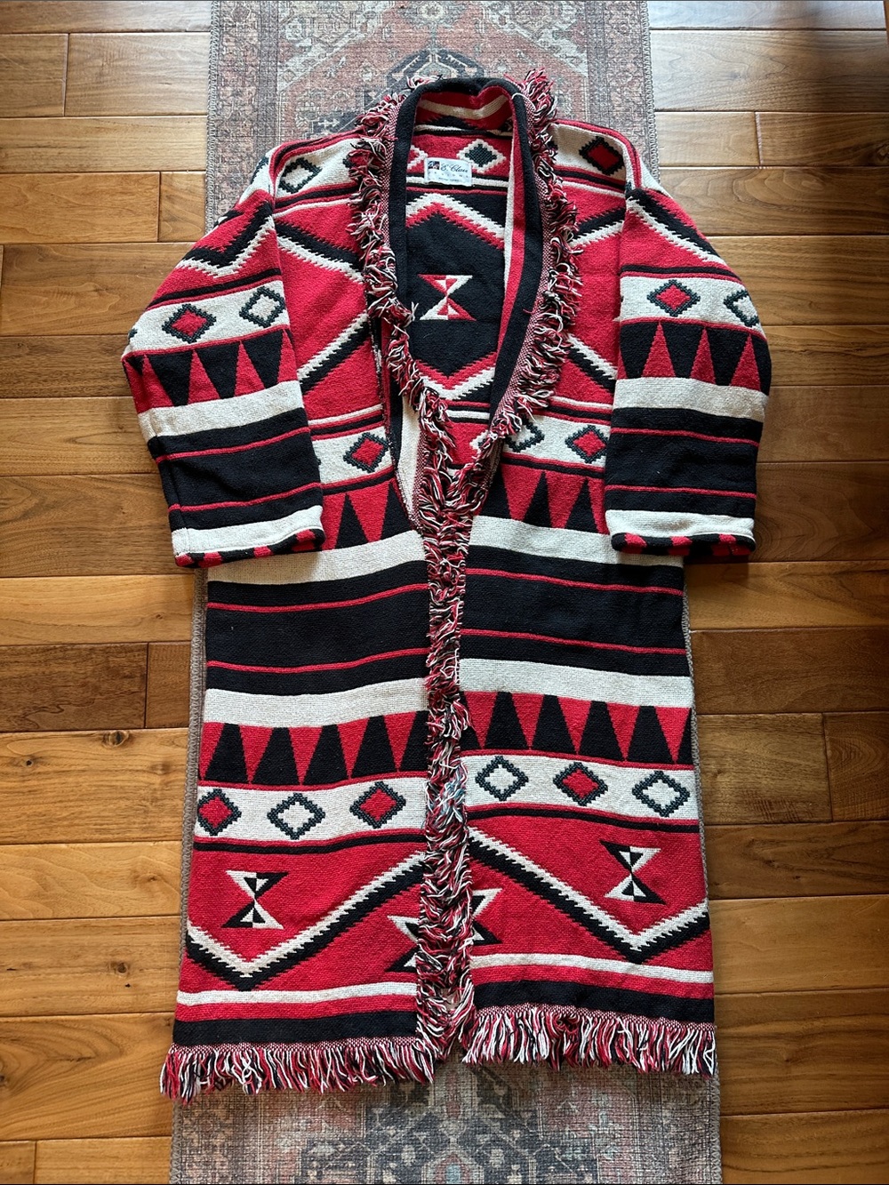 Vtg E. Clair Southwestern blanket coat